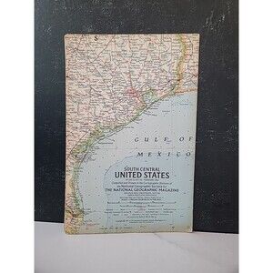 South Central United States National Geographic Society Map February 1961